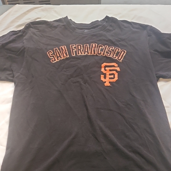 MLB Giants Genuine Merchandise Black and Orange Short Sleeve Tee - Picture 1 of 4